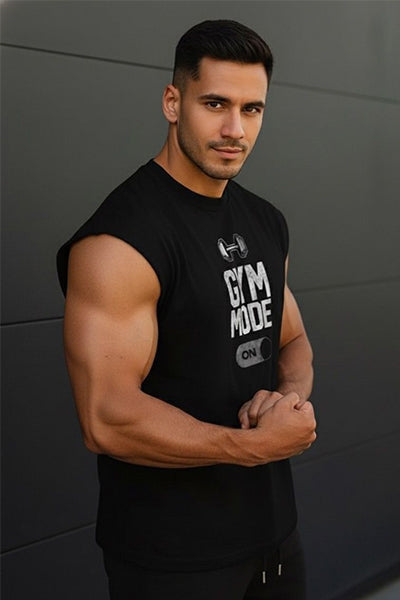 Gym T-shirts Mode On Sleeveless Tee