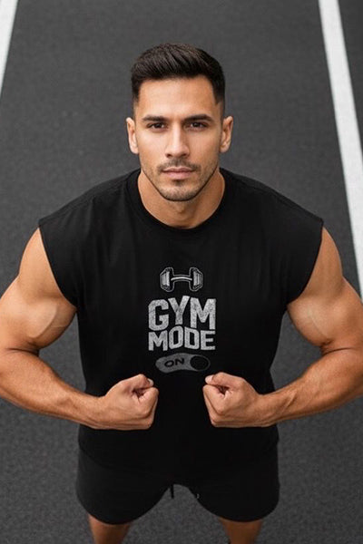 Gym T-shirts Mode On Sleeveless Tee
