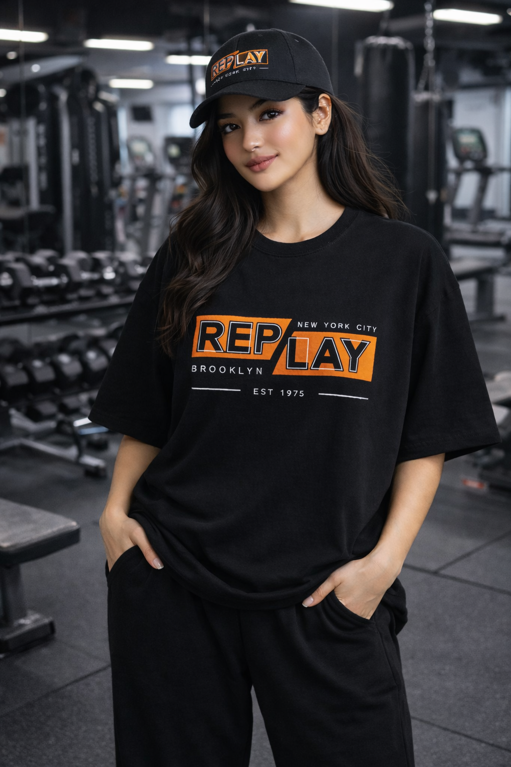 Replay Gym Oversized T Shirt