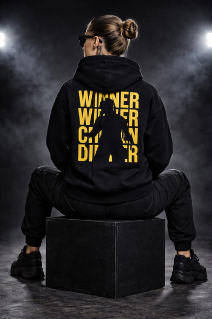 A black hoodie for women is a hooded sweatshirt