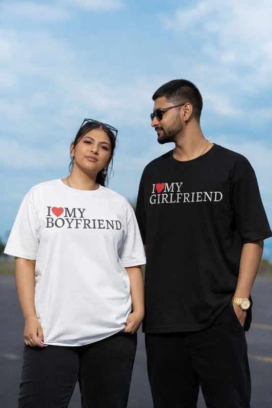 colors or mix black and white, couple T-Shirts are a stylish way to stay connected and cozy, side by side. 🖤🤍