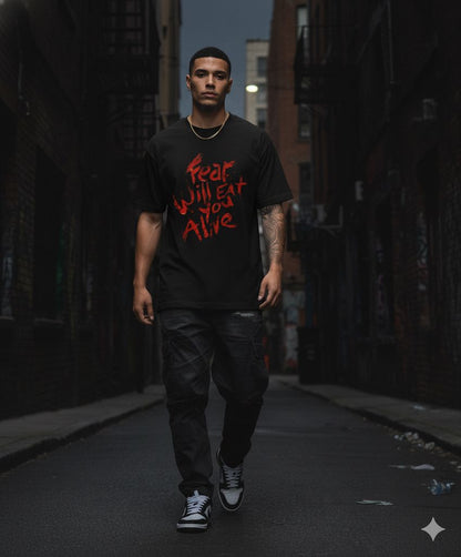 Fear Will Eat You Alive Oversized Graphic Tee