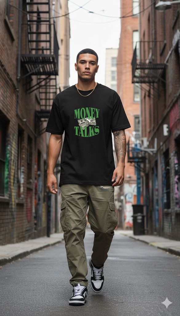 MONEY TALKS – Oversized Graphic Tee T-shirts