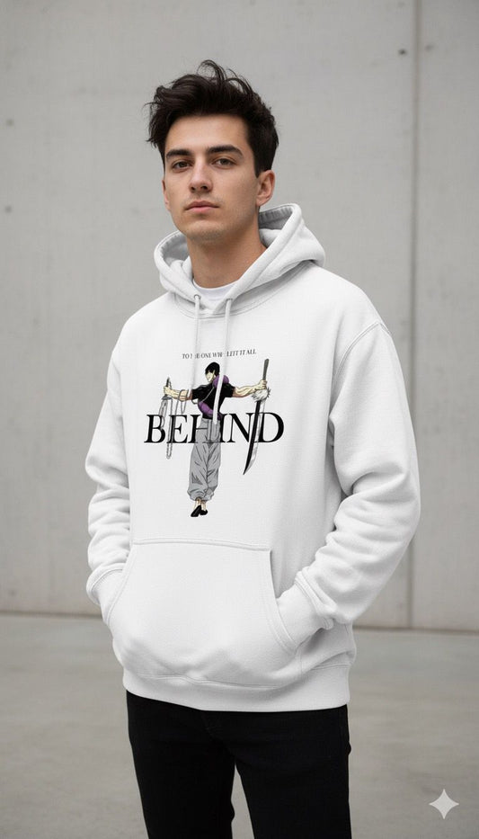White anime hoodie