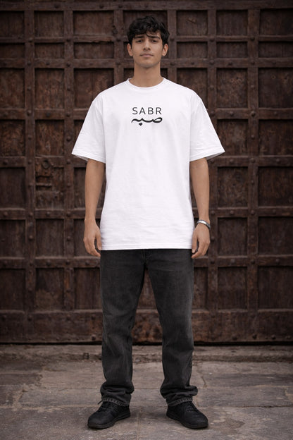 Men’s White Oversized T-Shirt | Drop Shoulder Loose Fit Cotton Streetwear T-Shirt for Men